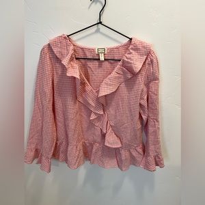 Plaid pink top